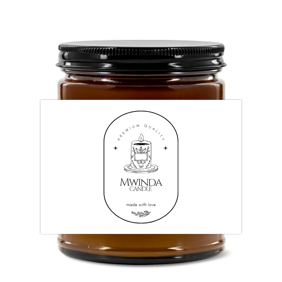 Fresh Balsam Scented Candle – 4oz Amber Glass Jar with Black Lid | Crisp Woodsy Soy Candle for Home & Gifts